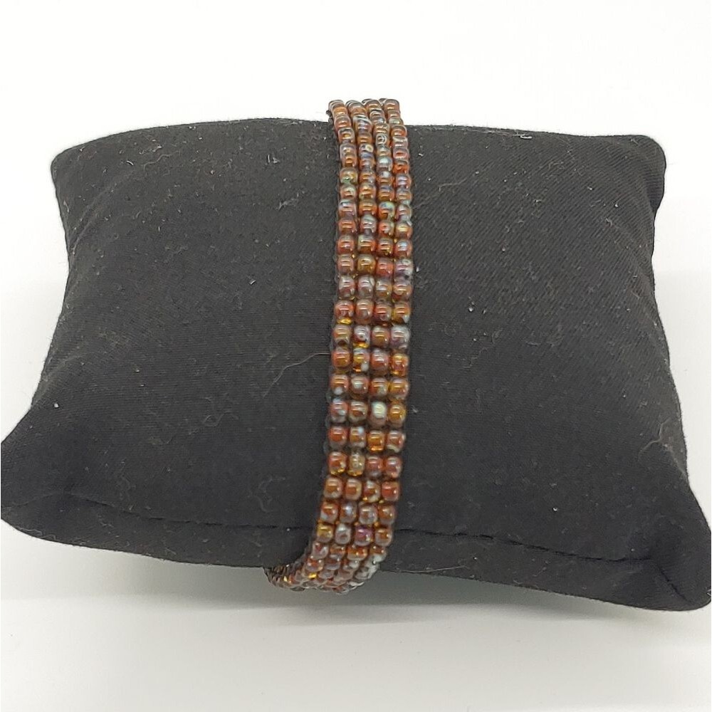 Loom Beaded Bracelets Brown Multi - Color